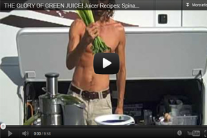 THE GLORY OF GREEN JUICE! Juicer Recipes: Spinach Cucumber Cilantro Celery Coconut Water!